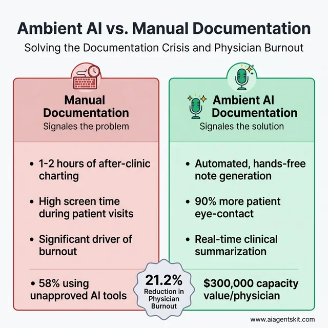 Ambient AI vs. Manual Documentation Comparison for Physician Burnout