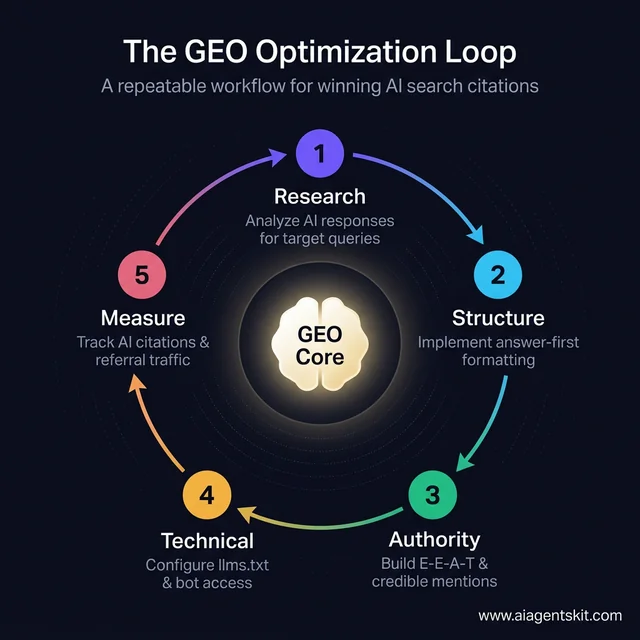 The GEO optimization process loop
