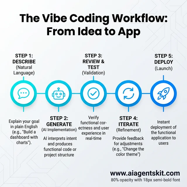 The vibe coding workflow from natural language description to instant deployment 2026