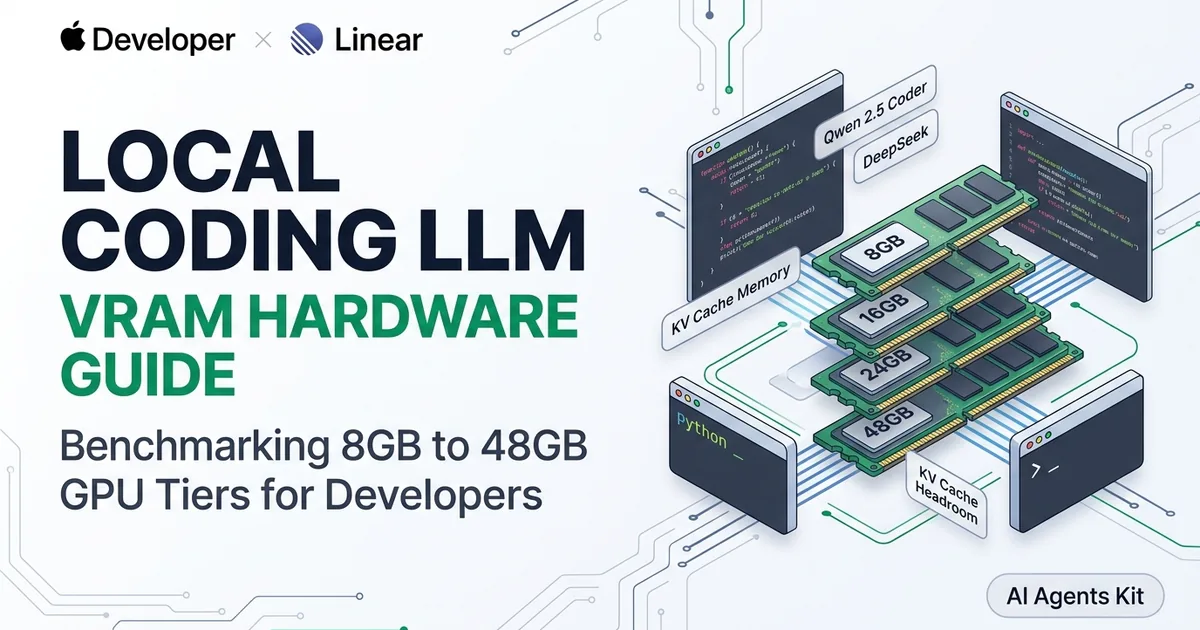 Hardware VRAM allocation diagram contrasting Qwen 2.5 Coder and DeepSeek Coder across GPU memory tiers