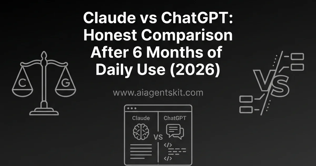 Featured image for Claude vs ChatGPT: Honest Comparison After 6 Months of Daily Use (2026)