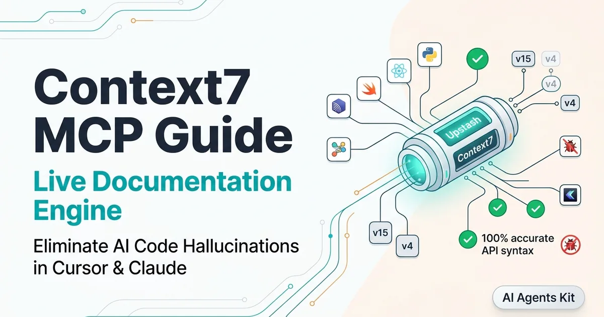 Featured image for Context7 MCP Guide: Eliminate AI Hallucinations with Live Docs in Cursor & Claude (2026)