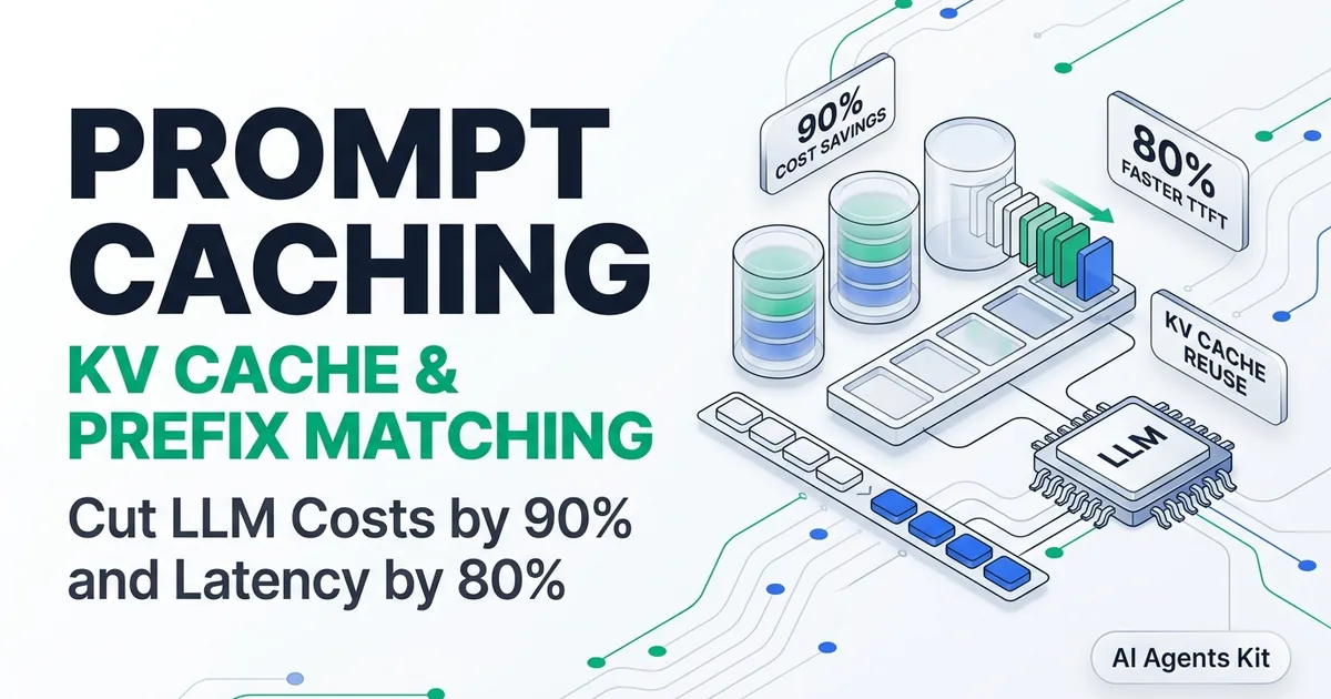 Featured image for Prompt Caching Guide: Cut LLM Costs by 90% and Latency by 80%