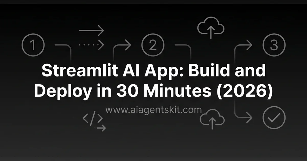 Featured image for Streamlit AI App: Build and Deploy in 30 Minutes (2026)